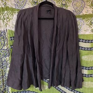 Eileen Fisher Chocolate Linen Blend Cardigan Size Medium